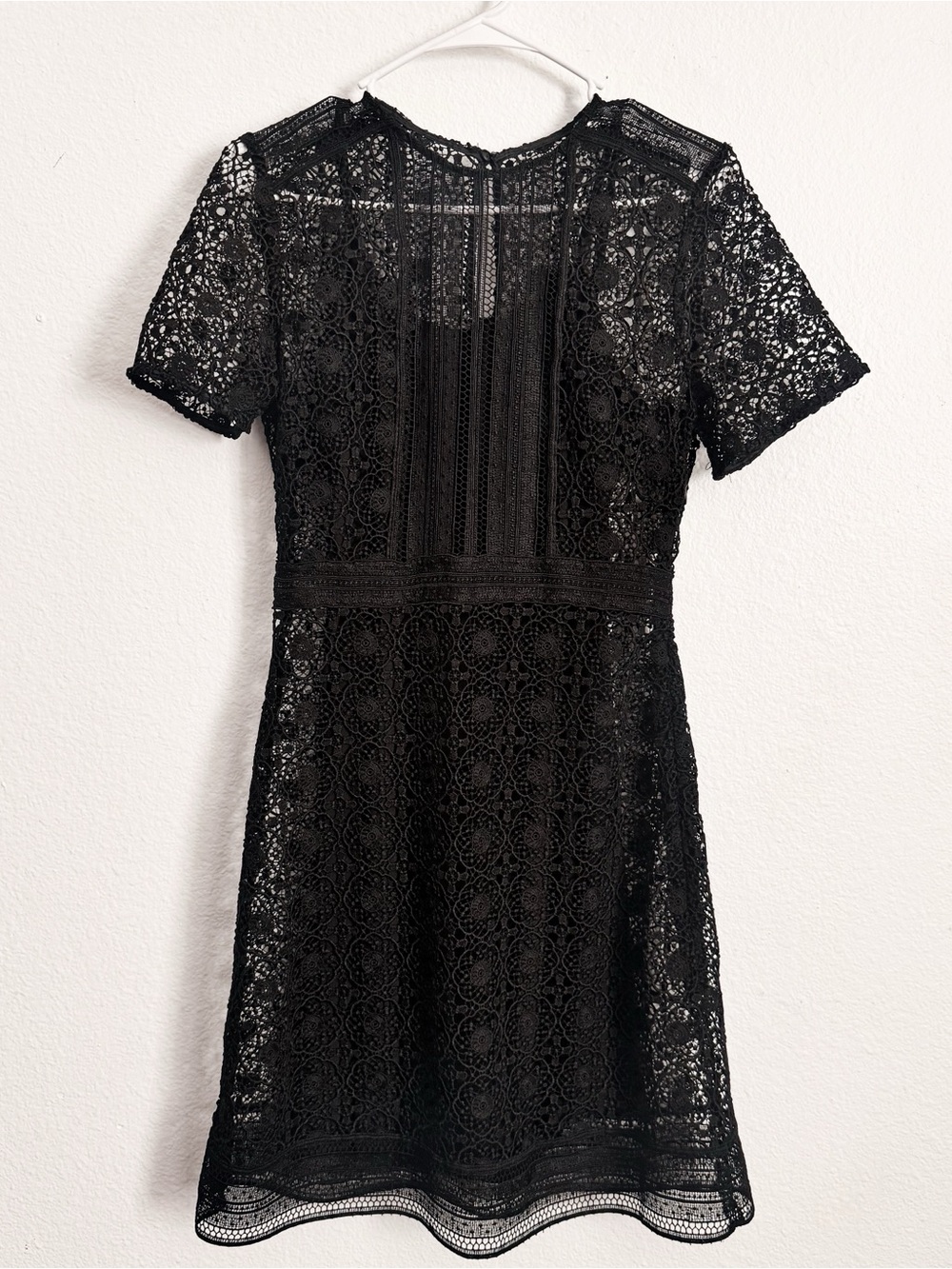 MNG SUIT | Black Crocheted Dress